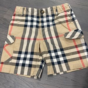 Burberry boy’s check cargo short